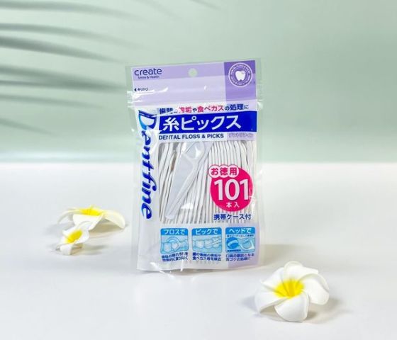 Gói 101 tăm chỉ nha khoa Dentfine ( Made in Japan ) 