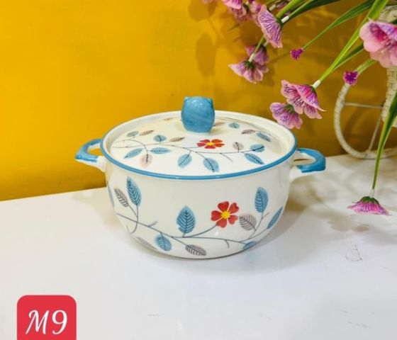 Thố sứ có nắp đậy